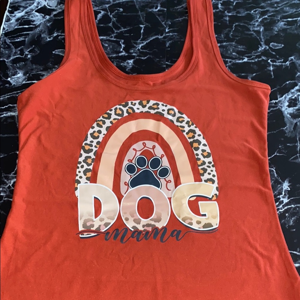 Dog Mama Tank Top - Orange